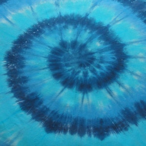 Fabric Fat Quarter Tie Dyed in Blues image 1