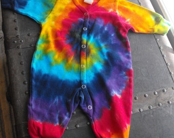 Tie Dye Rainbow Union Suit for Baby and Toddler