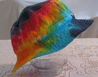 Tie Dye Adult Bucket Hat Rainbow