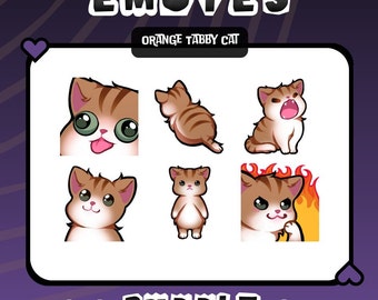 Cat Emote Pack for Twitch / Discord / Youtube High Quality Emotes Pack ...