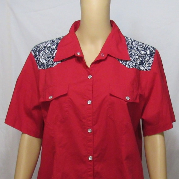 Vintage Women's Western Style Shirt~XL