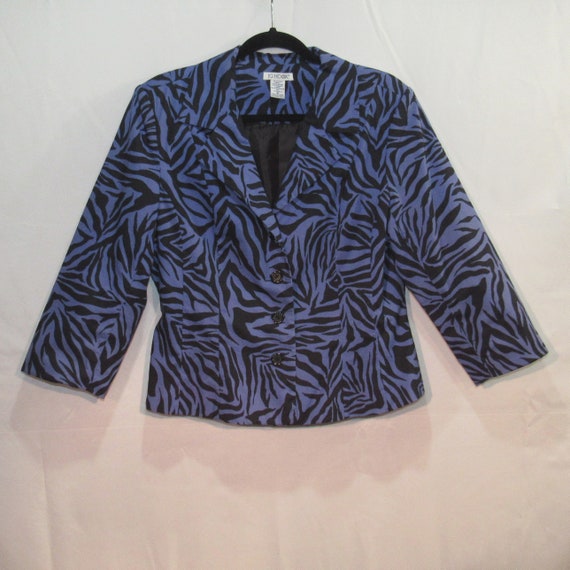 Violet Zebra Print Blazer