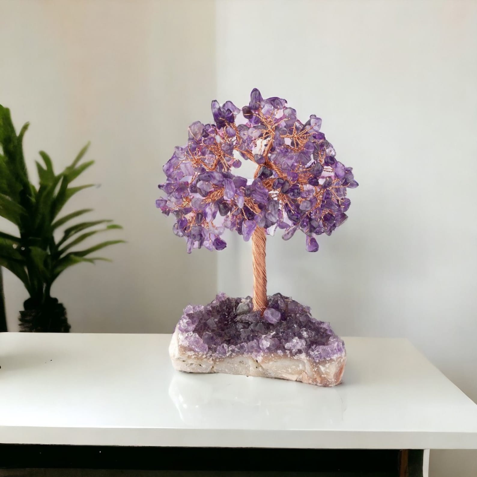 Amethyst Crystal Quartz Tree of Life Amethyst Base Handmade Gemstone ...