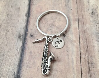 Pewter Keyring Music Themed Flute Inc Drums Trumpet Saxophone Violin