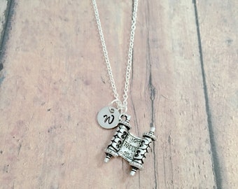 Bat mitzvah jewelry Torah jewelry Judaic necklace Torah initial necklace religious jewelry Torah gift Torah necklace Jewish jewelry
