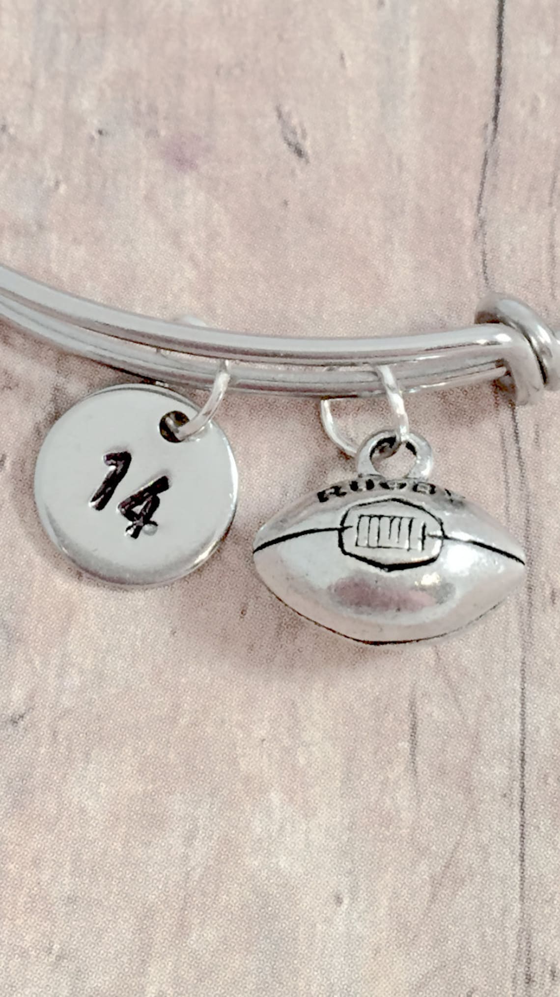 Rugby Bangle Rugby Jewelry Sports Jewelry High School Etsy