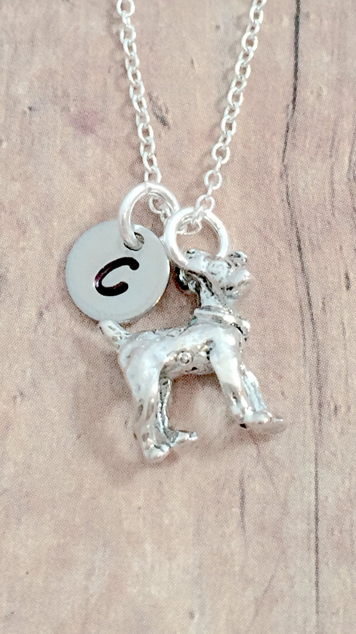 Jack Russell Terrier Initial Necklace Jack Russell Terrier Etsy