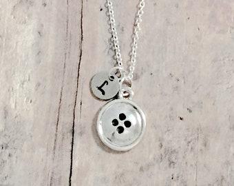 Button Necklace - Button Jewelry - Sewing Jewelry