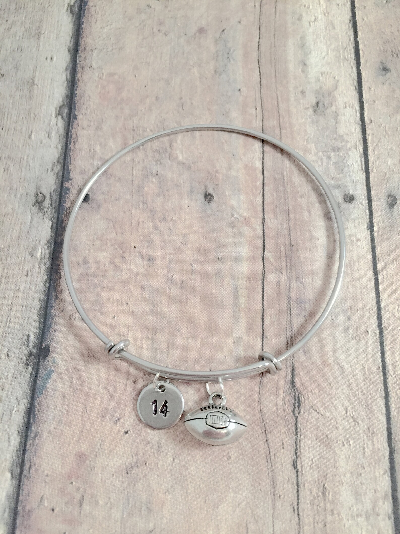 Rugby Bangle Rugby Jewelry Sports Jewelry High School Etsy