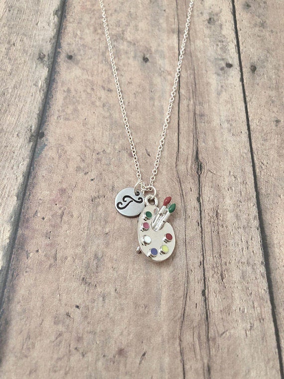 artist palette necklace