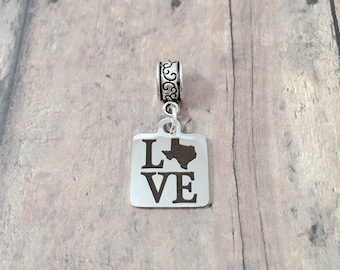 Love Texas Pendant: State Jewelry, Lone Star Charm