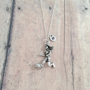 Soccer player initial necklace - soccer jewelry, sports jewelry, team jewelry, soccer necklace, sports necklace, soccer player gift