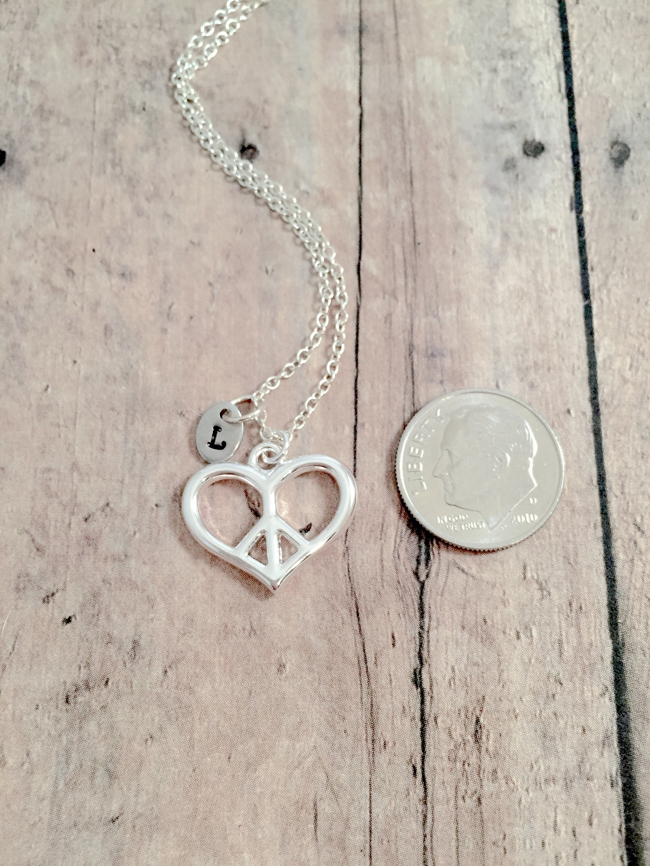 ネックレス・ペンダント +ENGBROX+ peace heart pearl necklace set EBNL23056SV Peace Heart Necklace - Peace Jewelry, Heart Jewelry, Peace