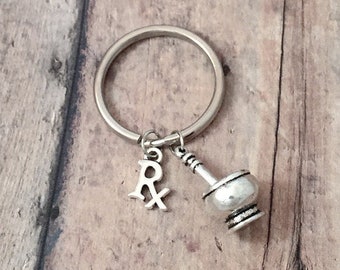 Mortar and Pestle Key Ring: Pharmacy Keyring, Pharmacist Gift