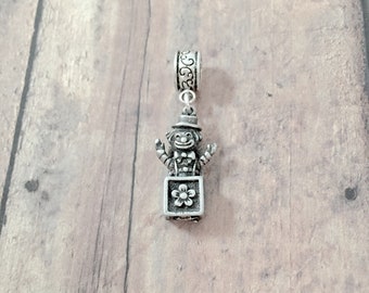 Jack in the box pendant (1 piece) - Jack in the box jewelry, toy charm, Jack in the box gift, toy pendant, children's charm
