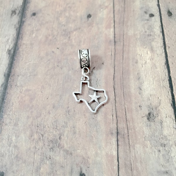 Texas pendant (1 piece) - silver Texas charm, state charm, western charm, Texas pendant, state pendant, western pendant, Texas gift