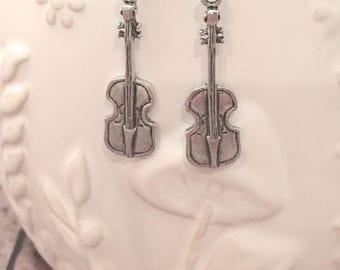 Violin Earrings: Music Jewelry, Violinist Gift