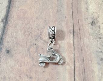 Scooter Pendant: Motorbike Jewelry, Transportation Charm