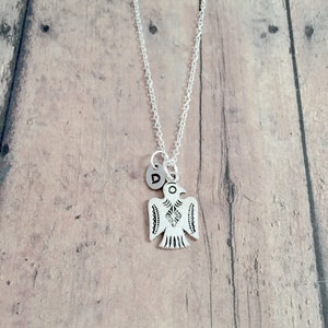 Thunderbird Initial Necklace: Southwestern Tribal Jewelry