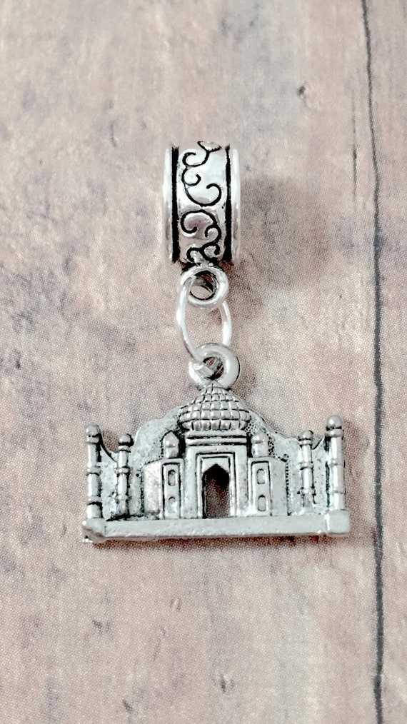 Taj Mahal Pendant 1 Piece Silver Taj Mahal Charm India 