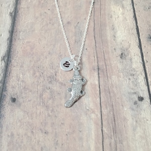 Platypus initial necklace - platypus jewelry, Australia jewelry, animal jewelry, platypus necklace, Australia necklace, platypus gift