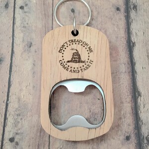 Don&#39;t tread on me key ring - Gadsden flag key ring, don&#39;t tread on me gift, Gadsden flag keychain, patriotic key ring
