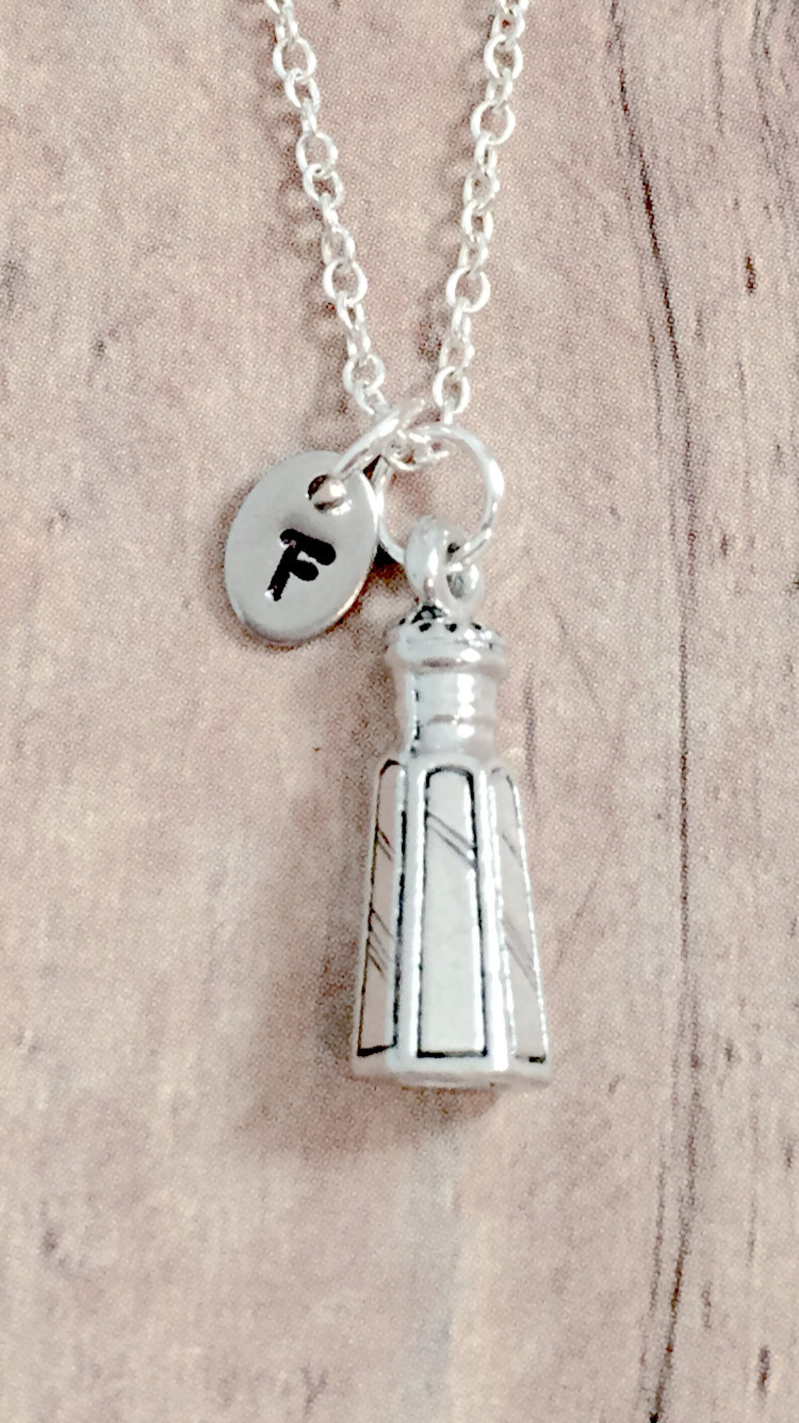 Salt Shaker Initial Necklace Salt Shaker Jewelry Food Etsy