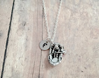 Whitewater rafting initial necklace - whitewater rafting jewelry, camping jewelry, raft necklace, Colorado jewelry, camping necklace