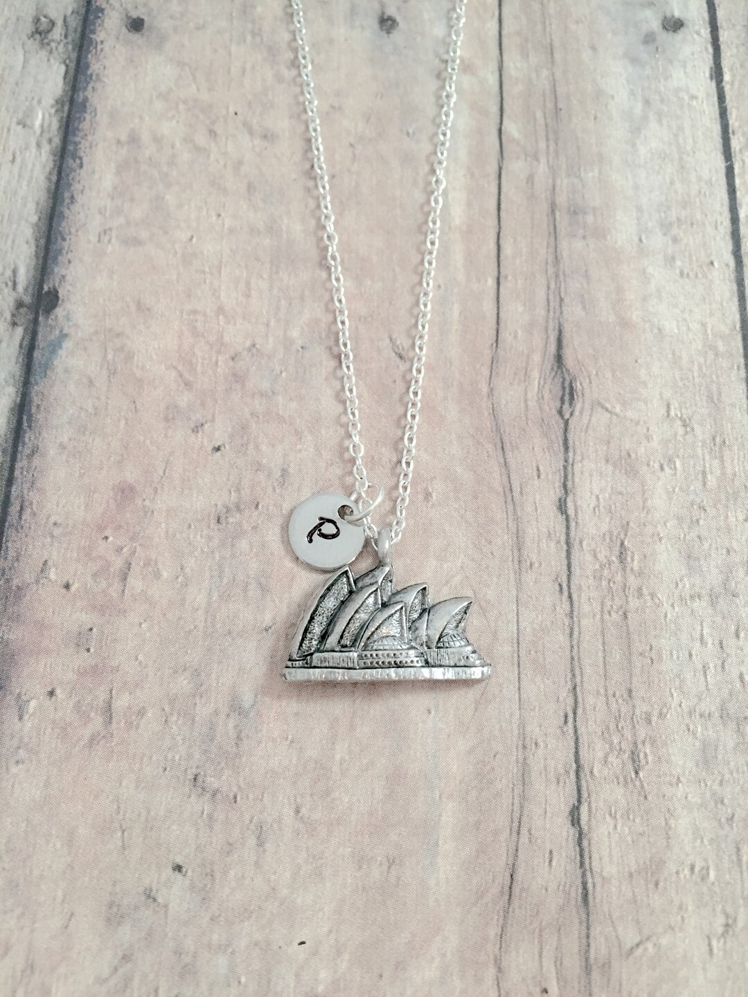 Opera House Initial Necklace Opera House Jewelry Australia Etsy