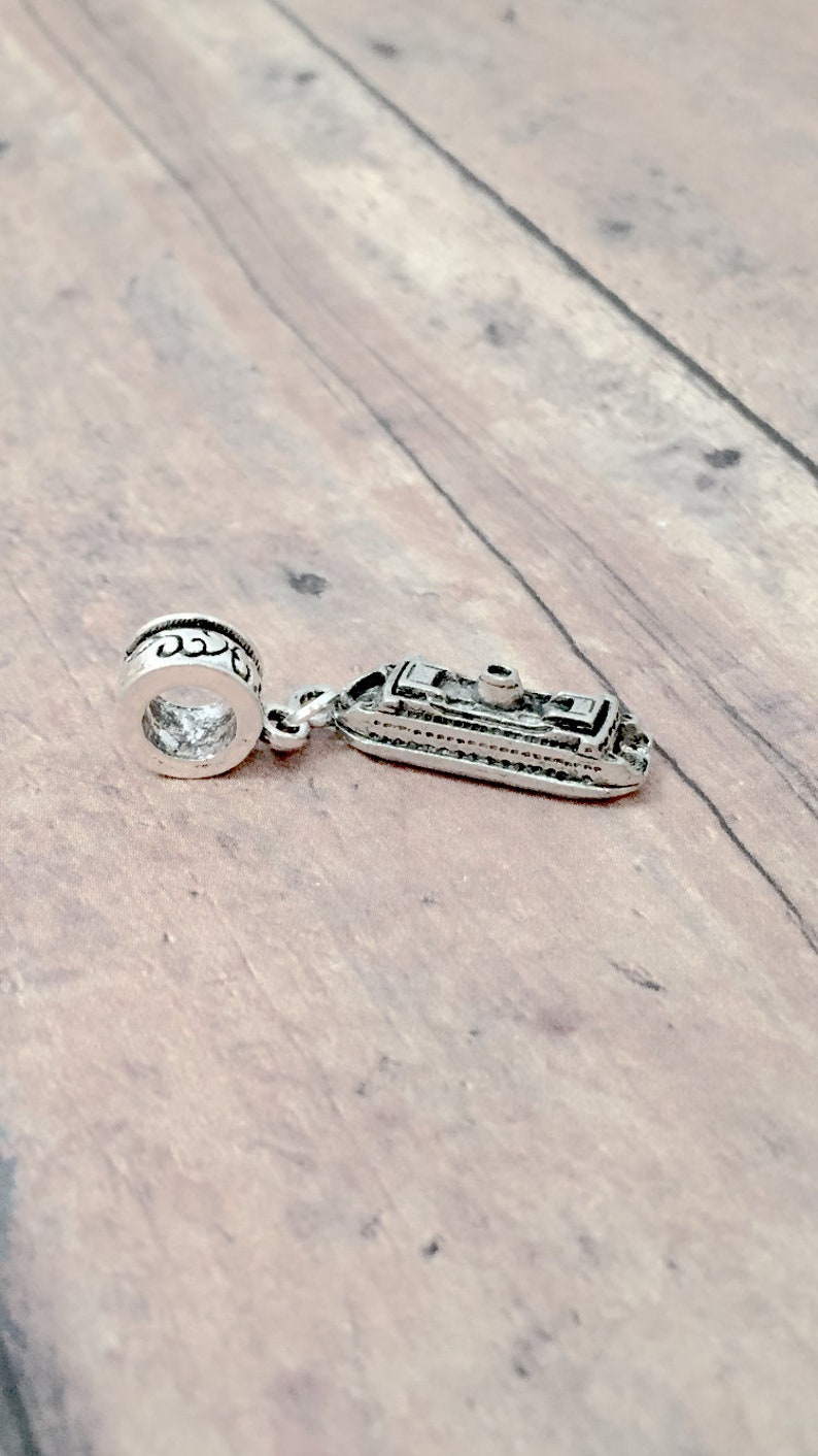 Ferry pendant 1 piece silver ferry charm, boat charm, water taxi charm, ferry pendant, boat pendant, water taxi pendant, ferry gift image 1