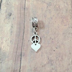 Peace and love pendant (1 sided) - peace and love jewelry, peace symbol jewelry, peace jewelry, peace pendant, peace symbol gift