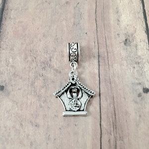 Cuckoo clock pendant (1 piece) - cuckoo clock jewelry, German jewelry, house jewelry, cuckoo clock gift, German pendant