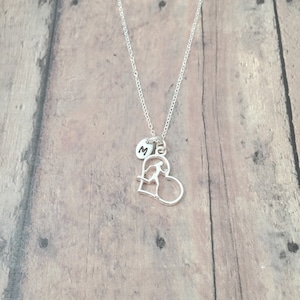 Runner initial necklace - runner jewelry, fitness jewelry, marathon jewelry, running necklace, runner gift, runner necklace, marathon gift