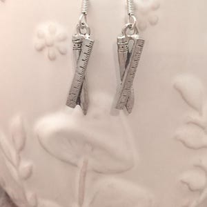 Pencil and Ruler Earrings: Teacher Appreciation Jewelry, Made in USA