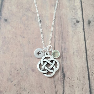Celtic knot initial necklace - Celtic knot jewelry, Irish jewelry, Celtic jewelry, Celtic knot necklace, Irish necklace, Celtic gift
