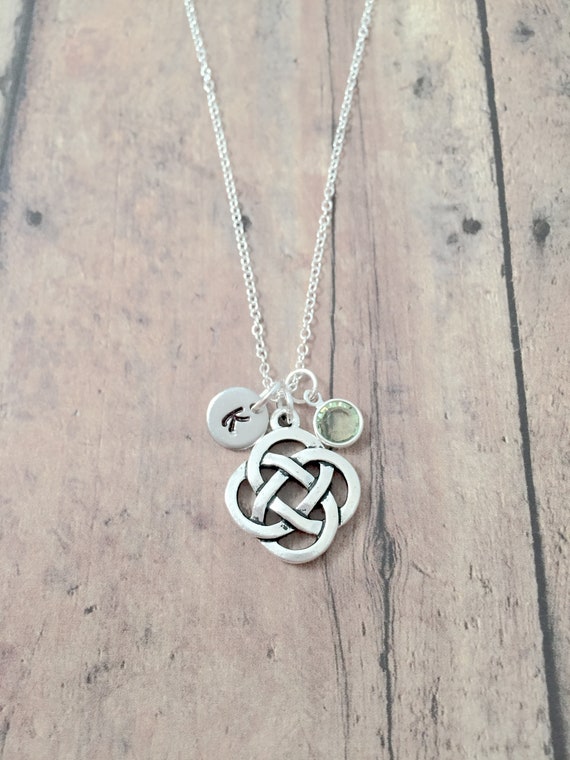 Celtic Knot Initial Necklace Celtic Knot Jewelry Irish Jewelry Celtic Jewelry Celtic Knot Necklace Irish Necklace Celtic Gift Etsy