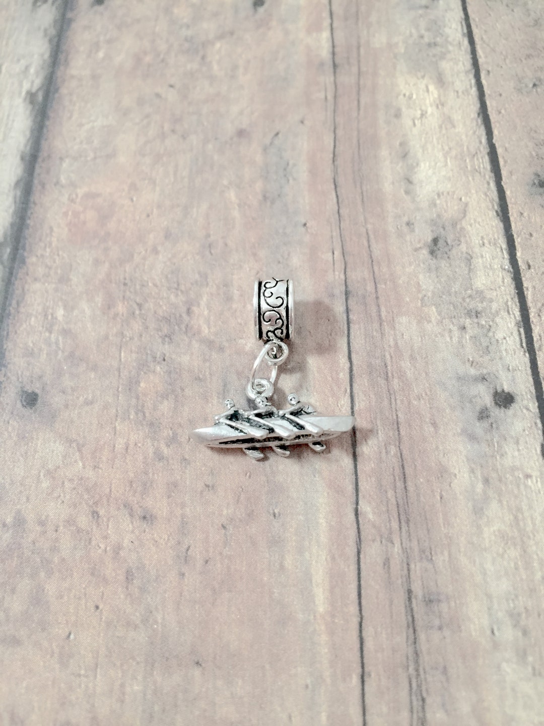 Rowing Pendant 1 Piece Silver Rowing Charm, Crew Charm, Sculling Charm