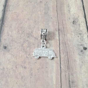 Hippie Van Pendant: Silver Plated Pewter, Peace & Love Jewelry