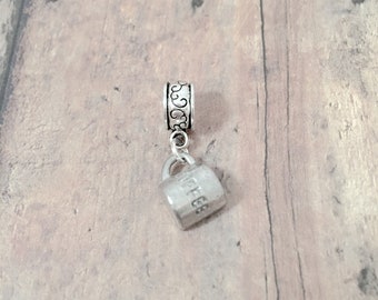 To Go Coffee Cup Charm .925 Sterling Silver 3D Enameled Click On Amore La Vita - Foto 2