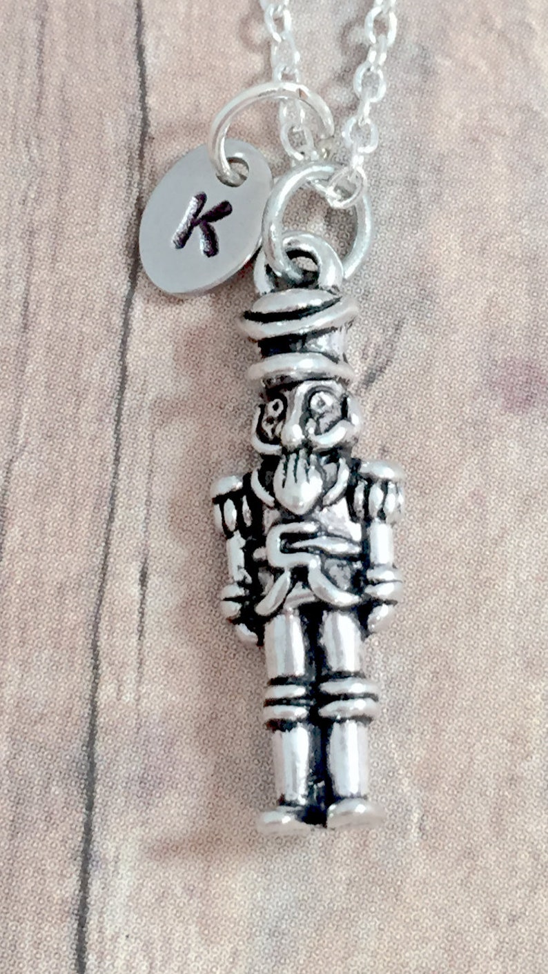 Nutcracker Initial Necklace Nutcracker Jewelry Ballet Etsy