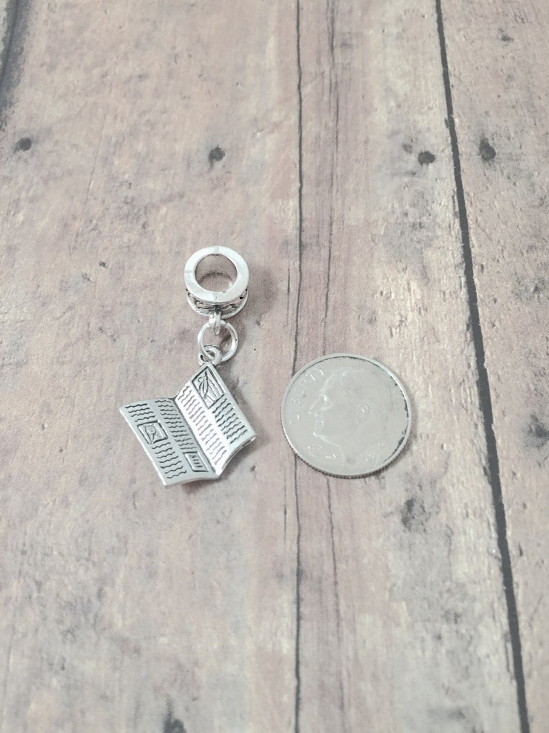 Newspaper Pendant 1 Piece Silver Newspaper Charm Etsy