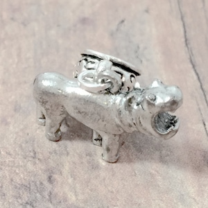 Hippopotamus pendant (1 piece) - hippopotamus jewelry, hippo jewelry, Africa jewelry, hippopotamus gift, hippo pendant, Africa pendant