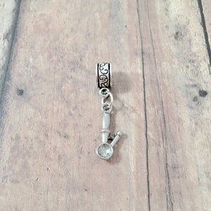 Pewter Ice Cream Scoop Pendant: Dessert Jewelry Charm