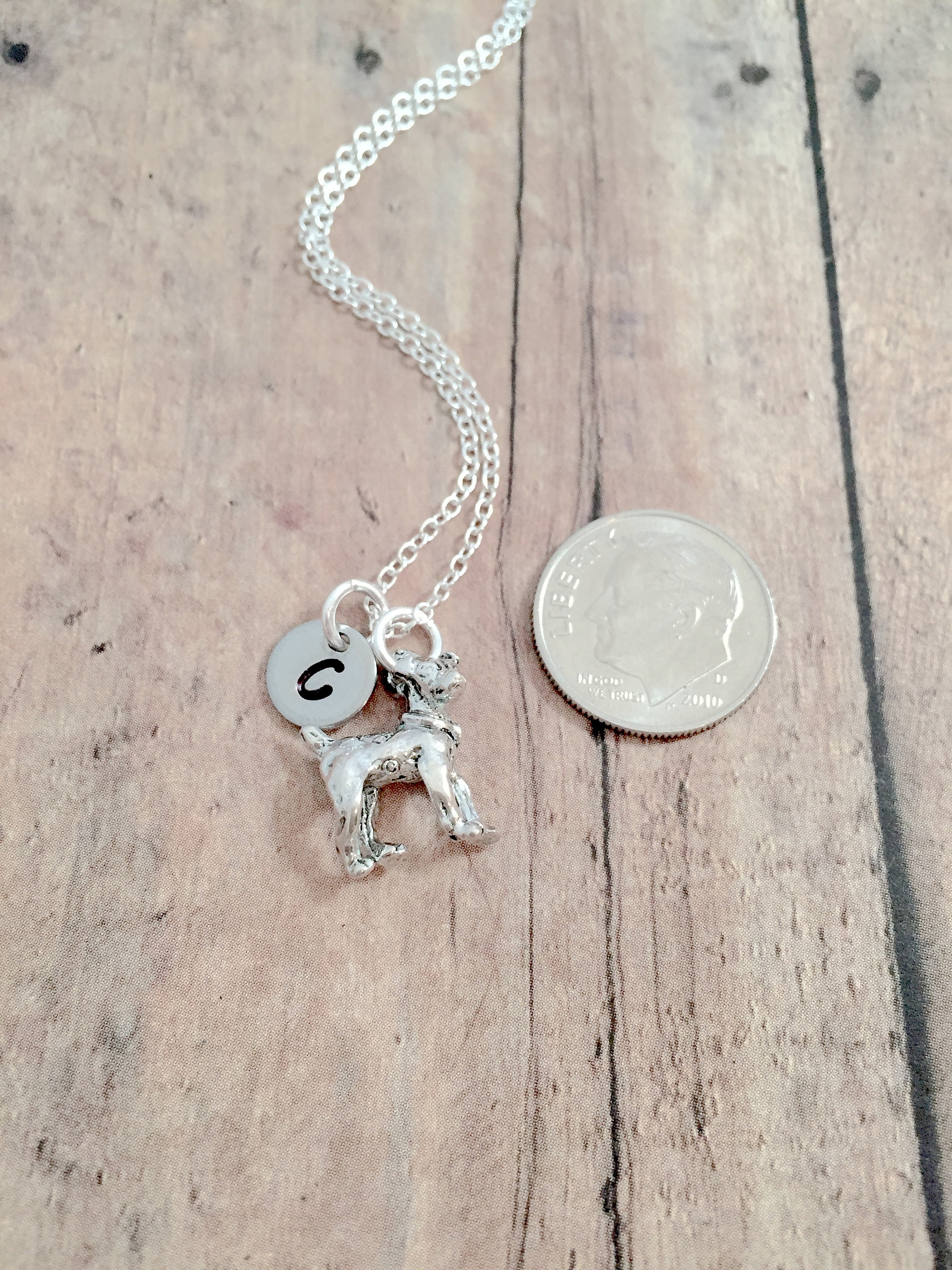 Jack Russell Terrier Initial Necklace Jack Russell Terrier Etsy