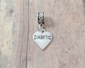 Diabetic Heart Pendant: Medical Alert Jewelry