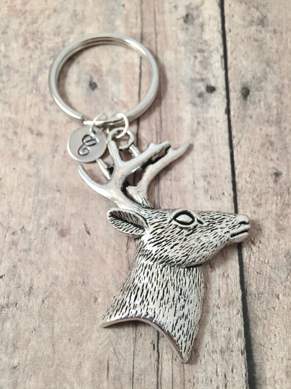 Deer Key Ring (one Sided Charm): Woodland Keychain, Hunting Gift