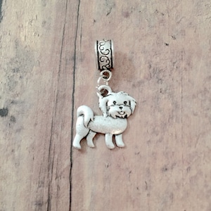 Maltese Dog Pendant: Dog Breed Jewelry, Pet Charm