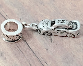 Race car pendant (1 piece) - race car jewelry, car racing jewelry, race car gift, car racing pendant, racing gift