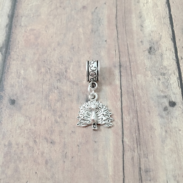 Peacock Pendant: Bird Jewelry, Peafowl Charm
