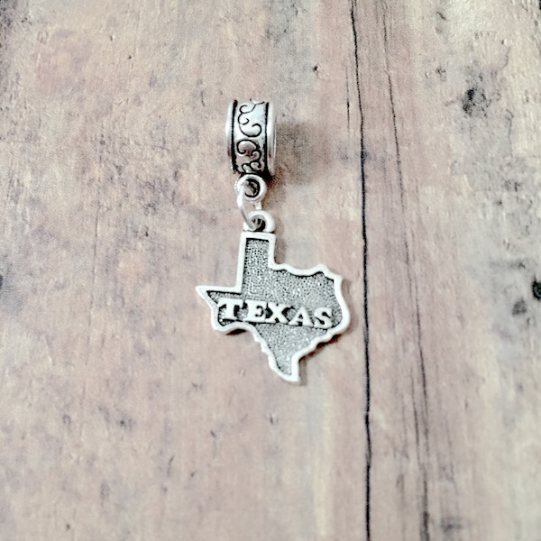 Texas pendant (1 piece) - silver Texas charm, state charm, western charm, Texas pendant, state pendant, western pendant, Texas gift